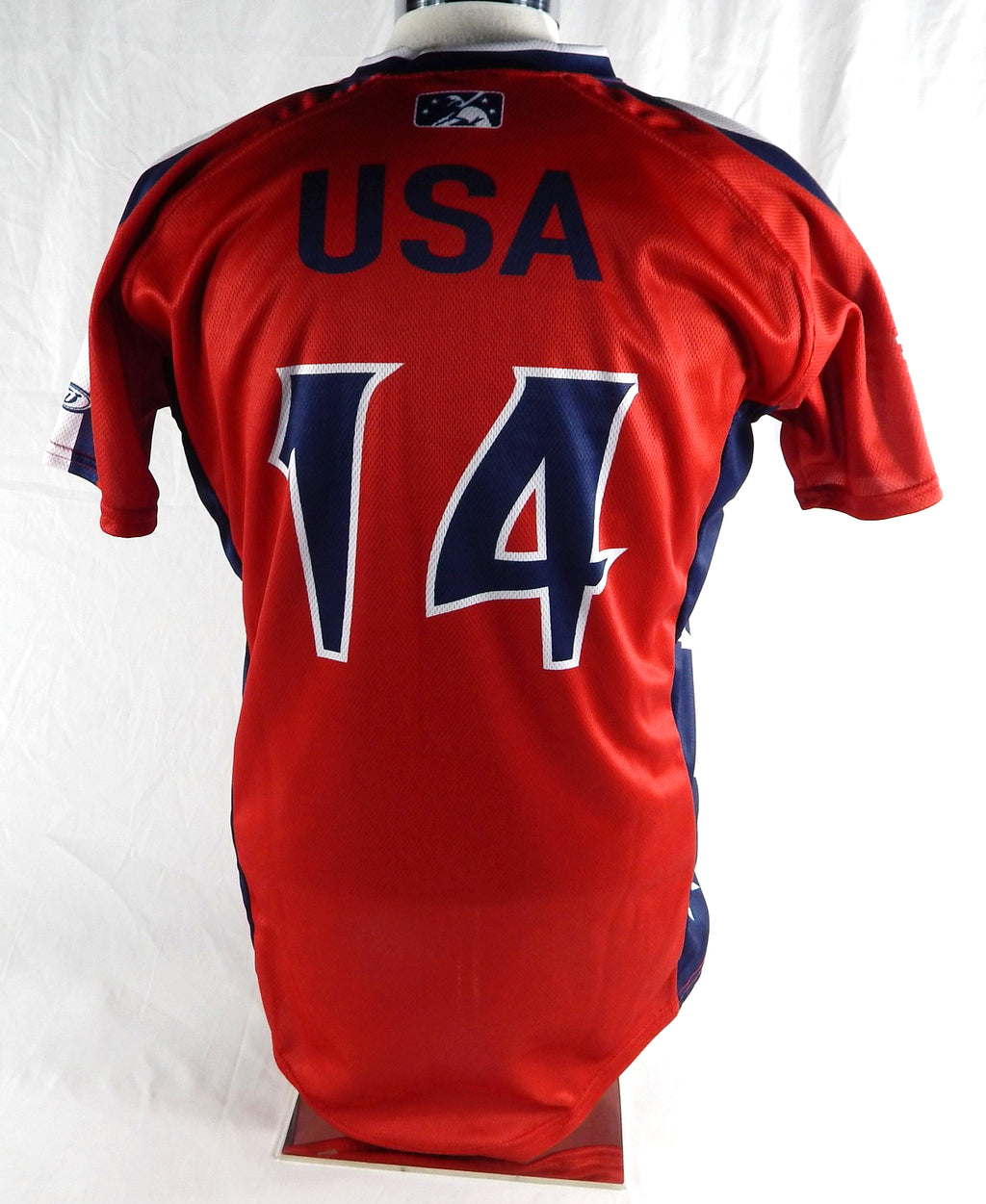 2024 Wisconsin Timber Rattlers #14 Game Issued Red Jersey July 4th 42 267 Pic2