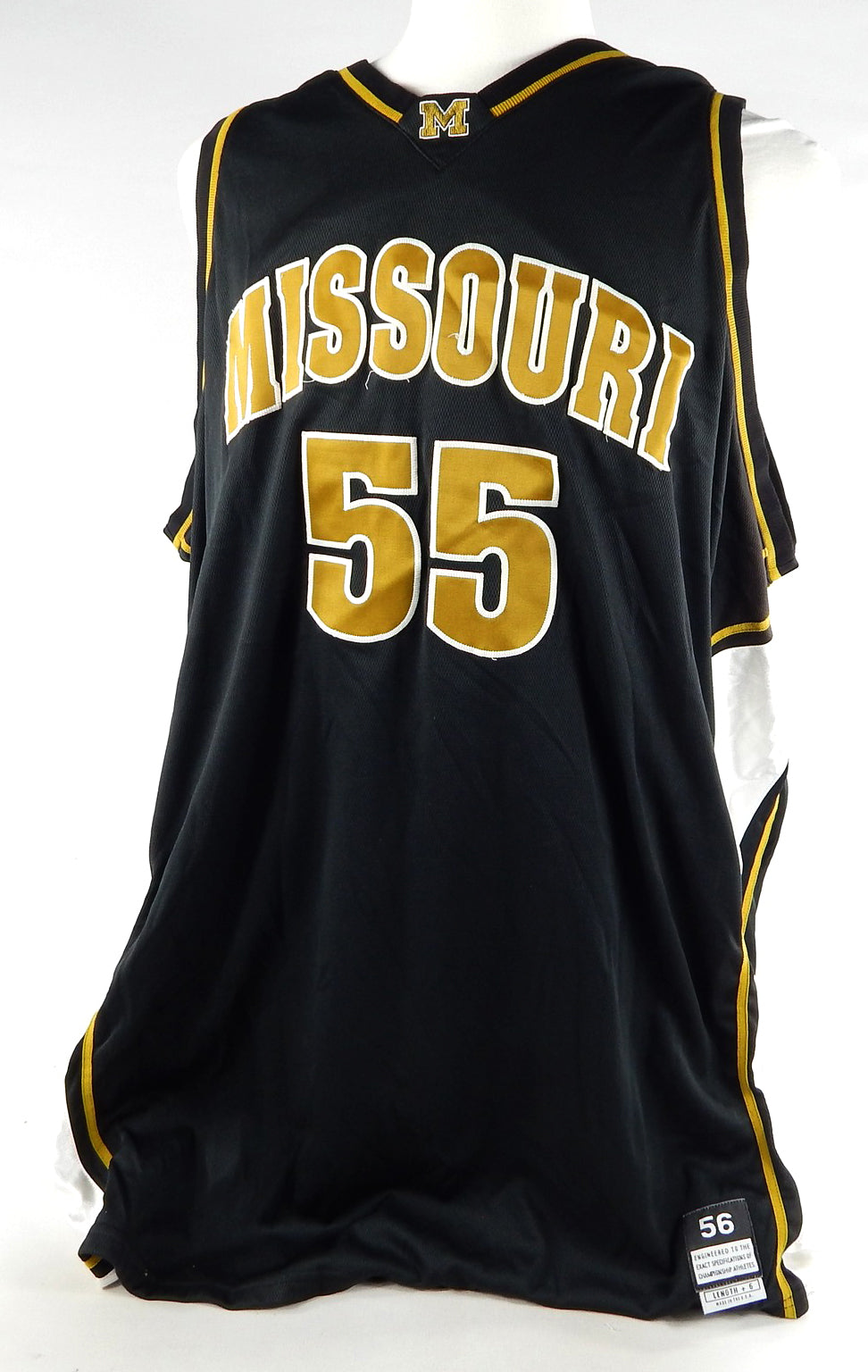 2000s Missouri Tigers #55 Game Issued Black Jersey Basketball 56 261