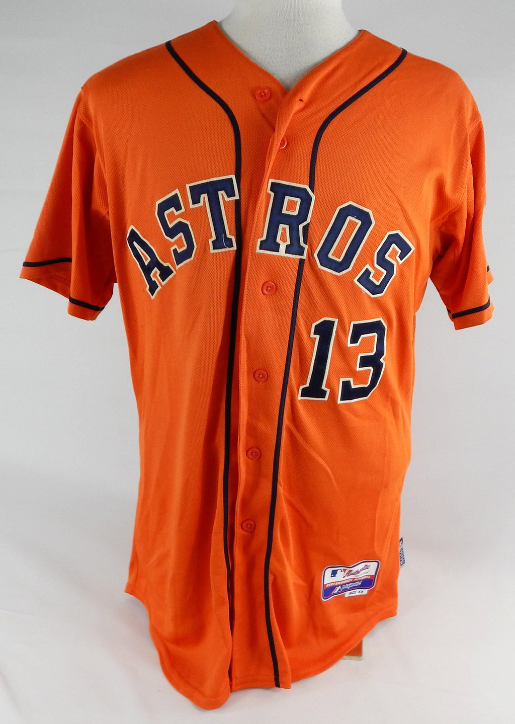 2013-17 Houston Astros #13 Game Used Orange Jersey Name Plate Removed 44 053
