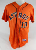 2013-17 Houston Astros #13 Game Used Orange Jersey Name Plate Removed 44 053