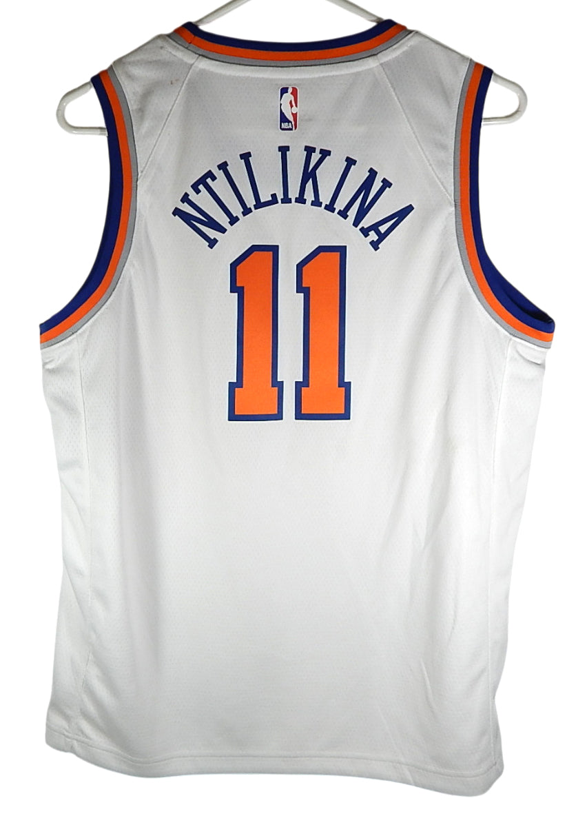 Frank Ntilikina #11 NY Knicks Nike Swingman Squarespace NBA Jersey White Youth L Pic2