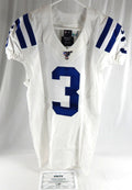 2019 Indianapolis Colts Steve Ishmael #3 Game Issued P Used White Jersey 100 P 6