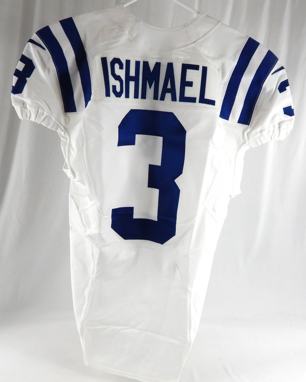 2019 Indianapolis Colts Steve Ishmael #3 Game Issued P Used White Jersey 100 P 6 Pic2