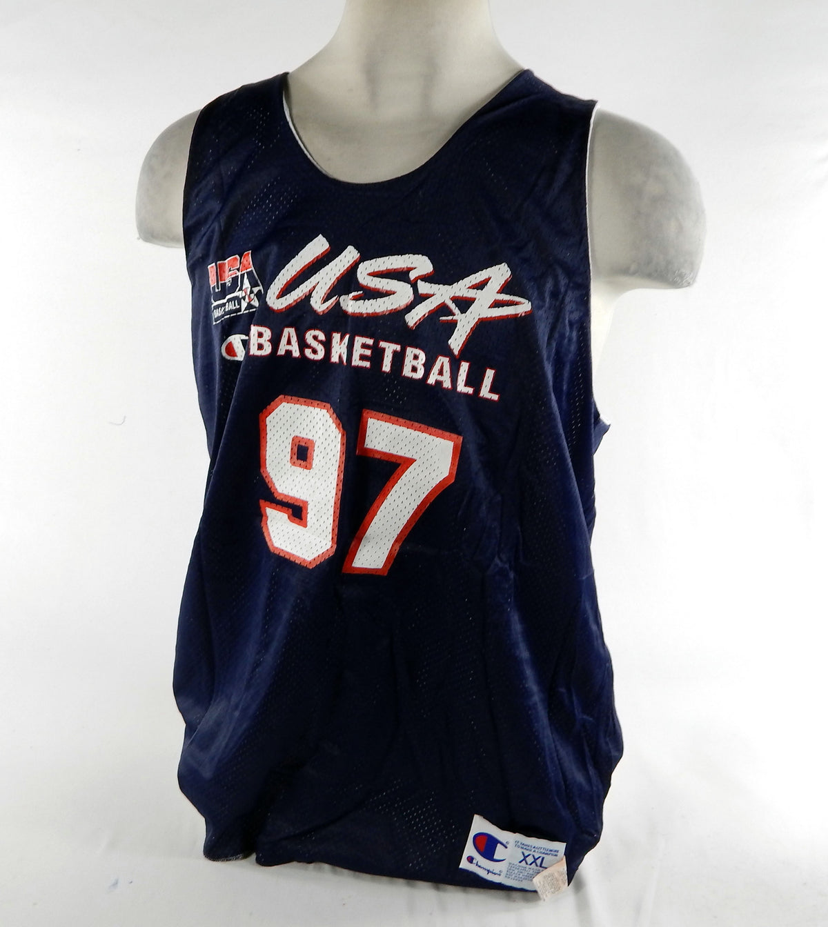 1990s Team USA Basketball #97 Game Issued Navy Practice Jersey 2XL DP70320