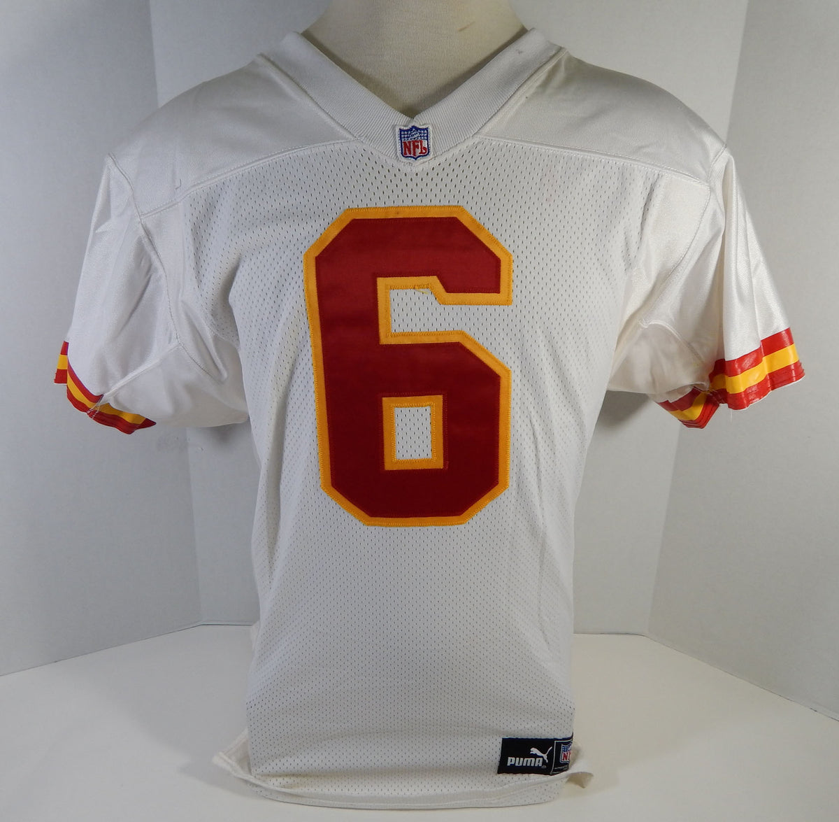 1999 Kansas City Chiefs Bruce #6 Game Issued White Jersey DP17348