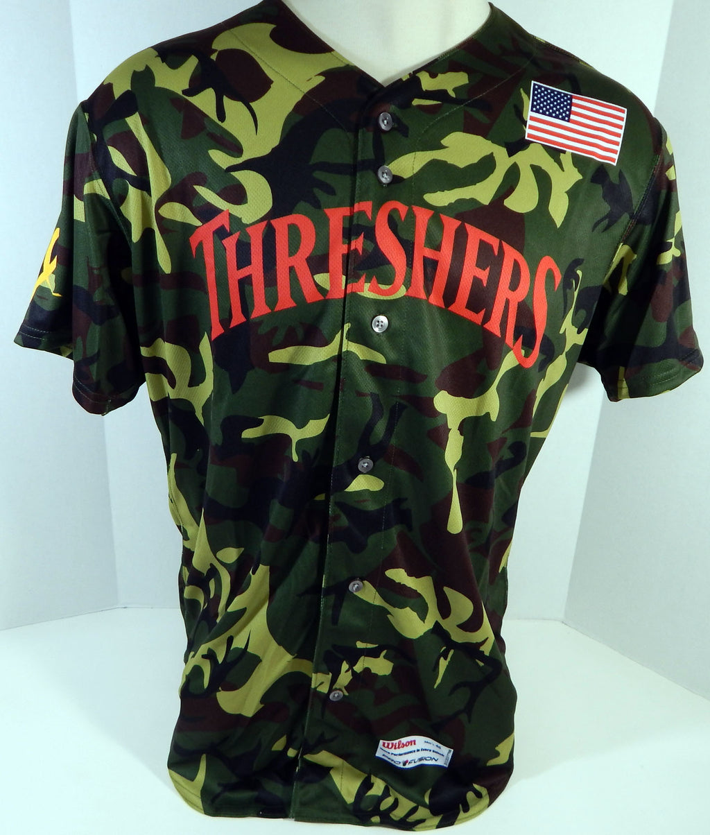2018 Clearwater Threshers #46 Game Issued Green Camo Jersey Miltary Night 46 35 Pic2