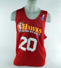 1990s Atlanta Hawks #20 Game Issued Red Practice Jersey 3XL DP70321