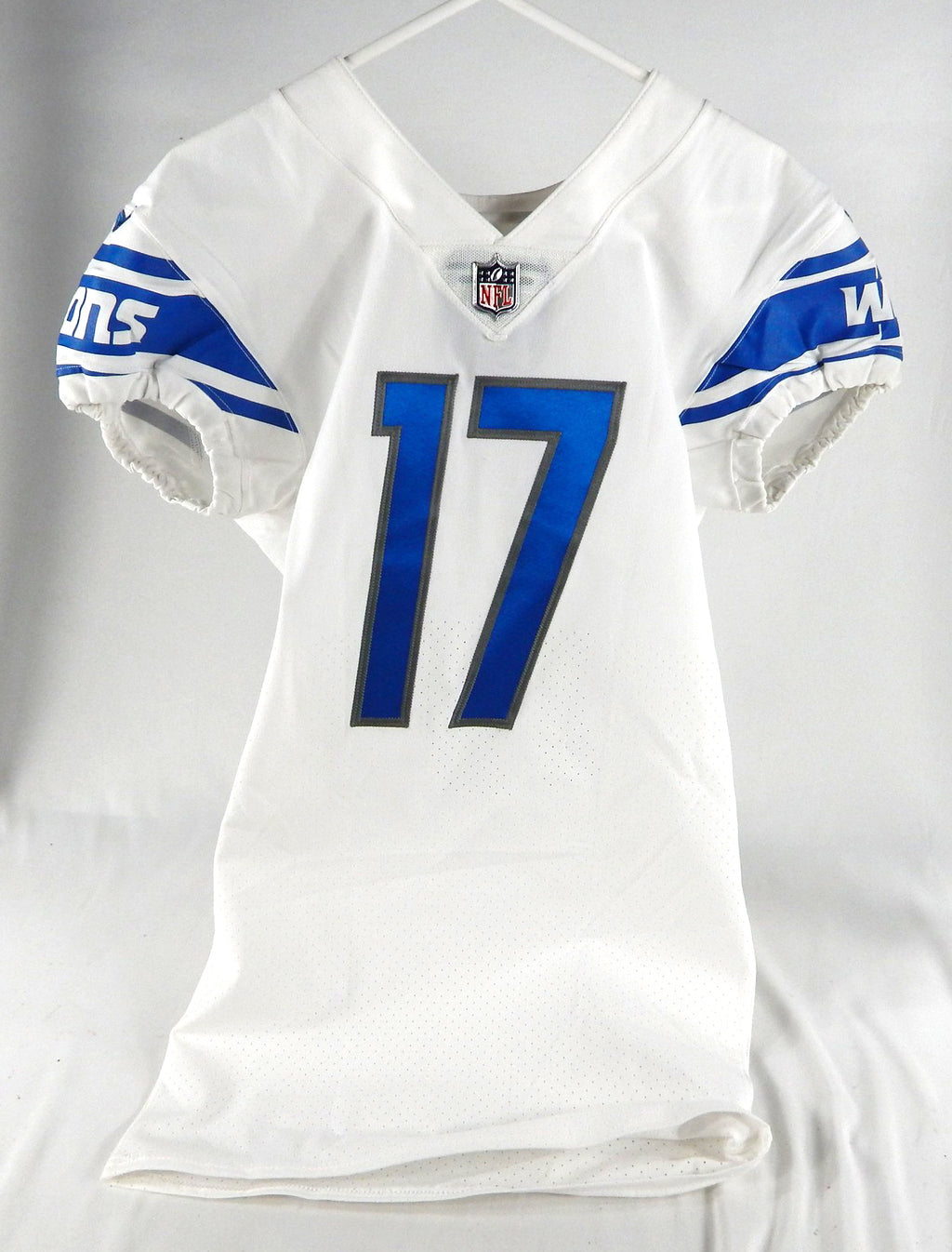 2019 Detroit Lions Marvin Hall #17 Game Issued White Jersey 40 DP68658