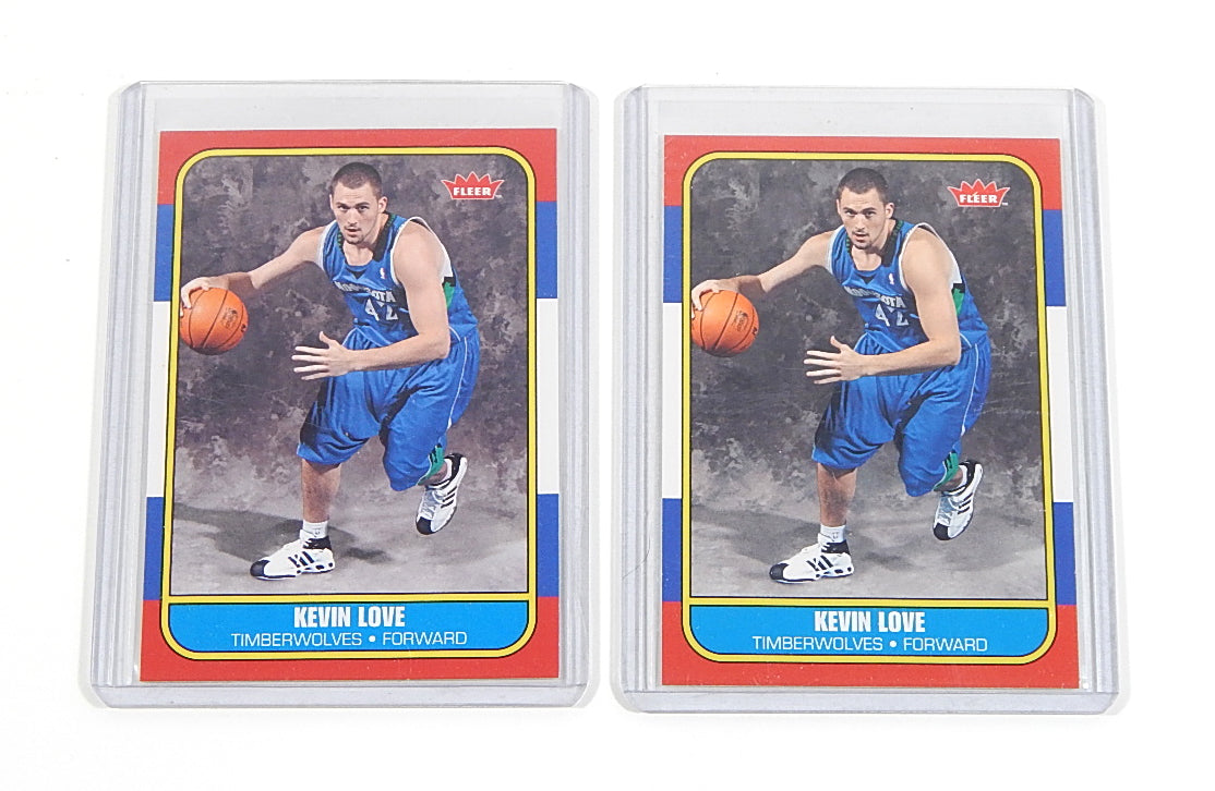 Lot of (2) 2008-09 Fleer Kevin Love RC #167