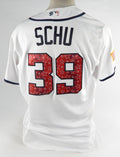 2017 Washington Nationals Rick Schu #39 Game Used White Jersey Star Stripe 48 1