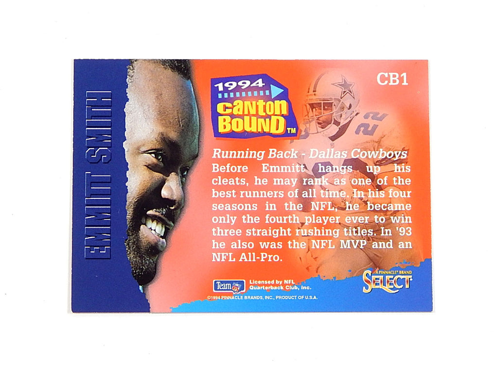 1994 Select Canton Bound Emmitt Smith #CB1 Insert Pic2