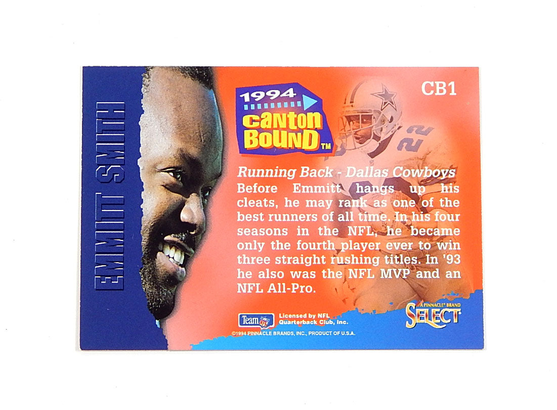 1994 Select Canton Bound Emmitt Smith #CB1 Insert Pic2