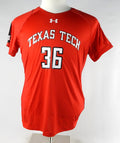 2017 Texas Tech Red Raiders #36 Game Used Red Jersey Womens Soccer L 516