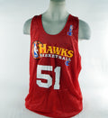 1990s Atlanta Hawks #51 Game Issued Red Practice Jersey 3XL DP70325