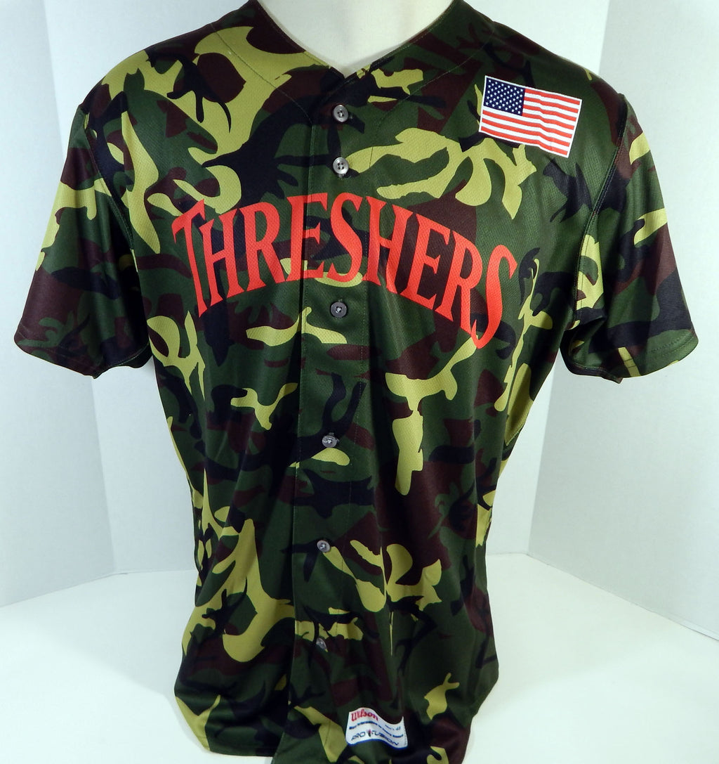 2018 Clearwater Threshers #53 Game Issued Green Camo Jersey Miltary Night 48 2 Pic2