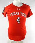 2017 Texas Tech Red Raiders #4 Game Used Red Jersey Womens Soccer M 517