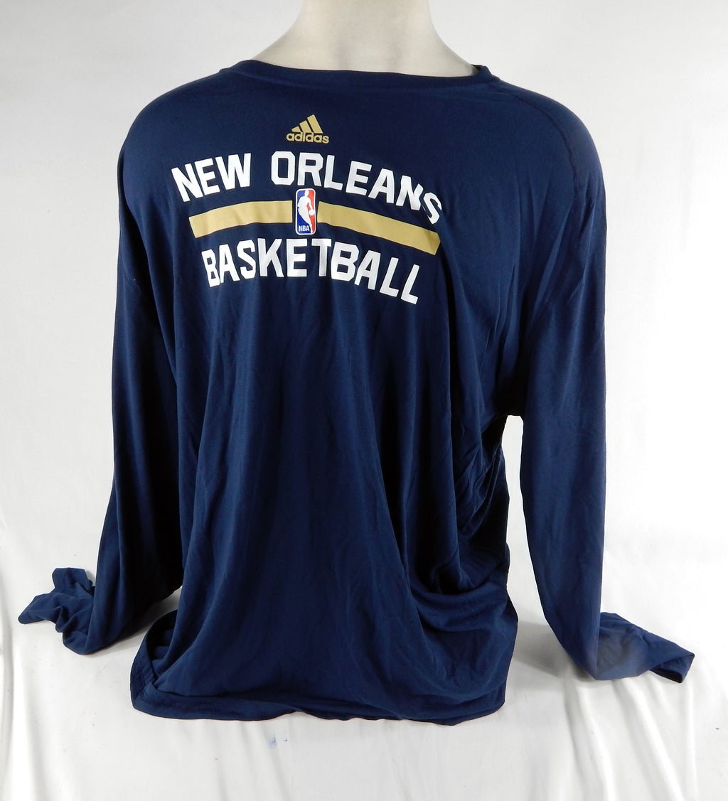 2015-16 New Orleans Pelicans Team Issued Navy Longsleeve Training Shirt 4XLT 23