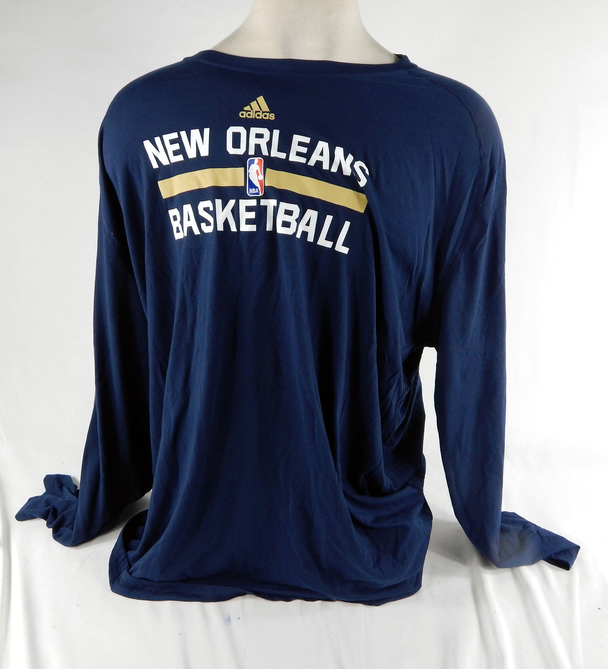 2015-16 New Orleans Pelicans Team Issued Navy Longsleeve Training Shirt 4XLT 23