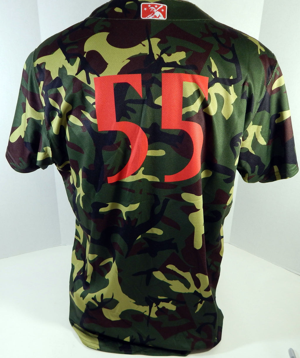 2018 Clearwater Threshers #55 Game Issued Green Camo Jersey Miltary Night 48 4