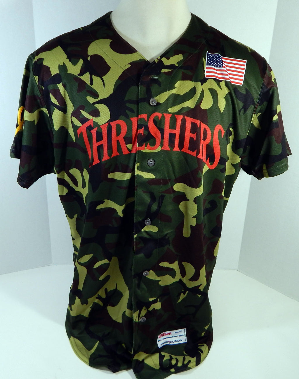 2018 Clearwater Threshers #55 Game Issued Green Camo Jersey Miltary Night 48 4 Pic2