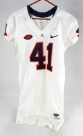 2015-17 Virginia Cavaliers #41 Game Used White Jersey Name Plate Removed 42 479