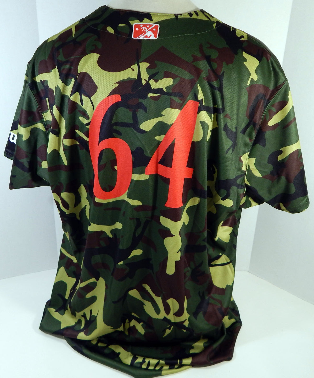 2018 Clearwater Threshers #64 Game Issued Green Camo Jersey Miltary Night 56 345