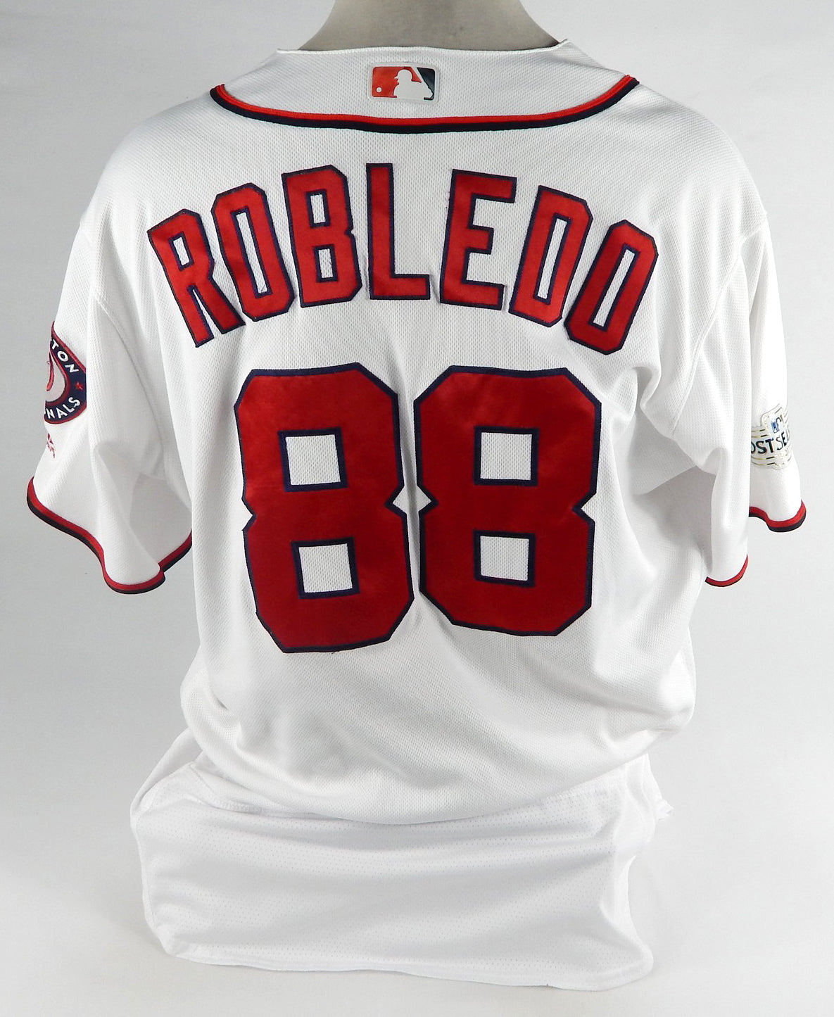 2017 Washington Nationals Nilson Robledo #88 Game Used White Jersey PS P 52 64