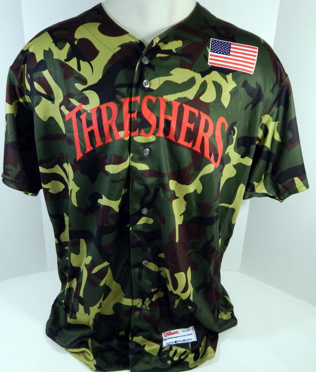 2018 Clearwater Threshers #64 Game Issued Green Camo Jersey Miltary Night 56 345 Pic2