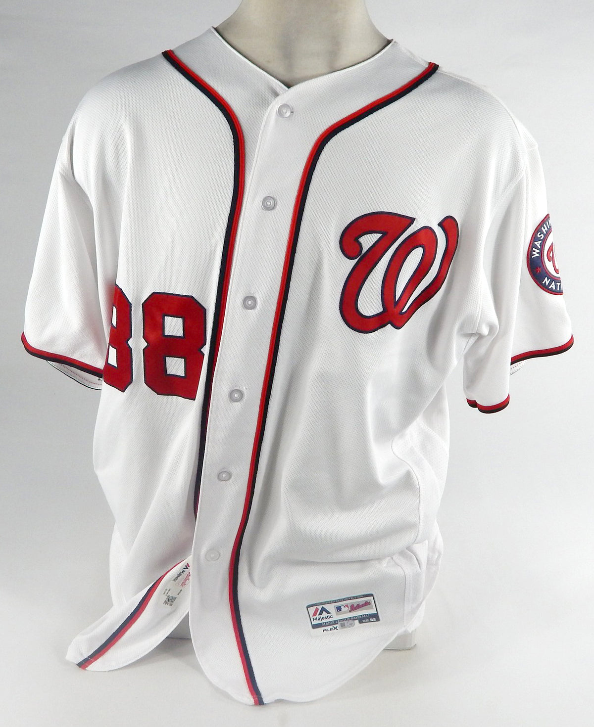 2017 Washington Nationals Nilson Robledo #88 Game Used White Jersey PS P 52 64 Pic2
