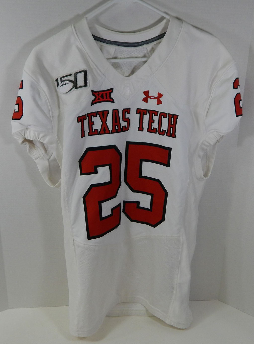 2019 Texas Tech Red Raiders Dadrion Taylor-Demerson #25 Game Used White Jersey