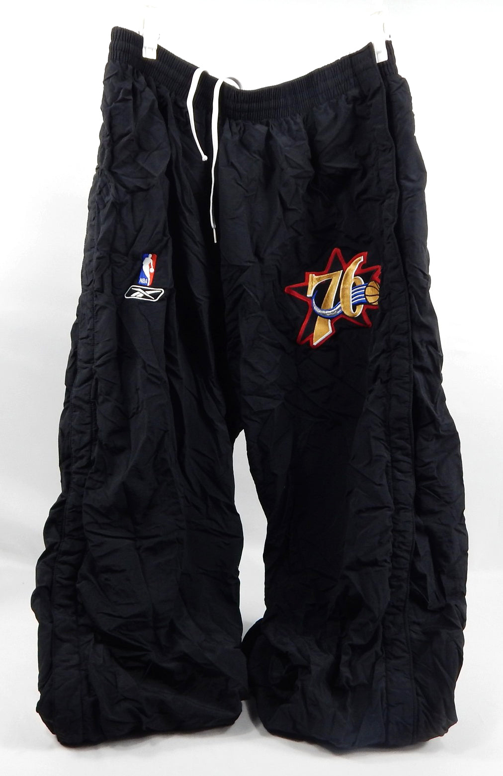 2000s Philadelphia 76ers #42 Game Used Black Warm Up Pants 42 190