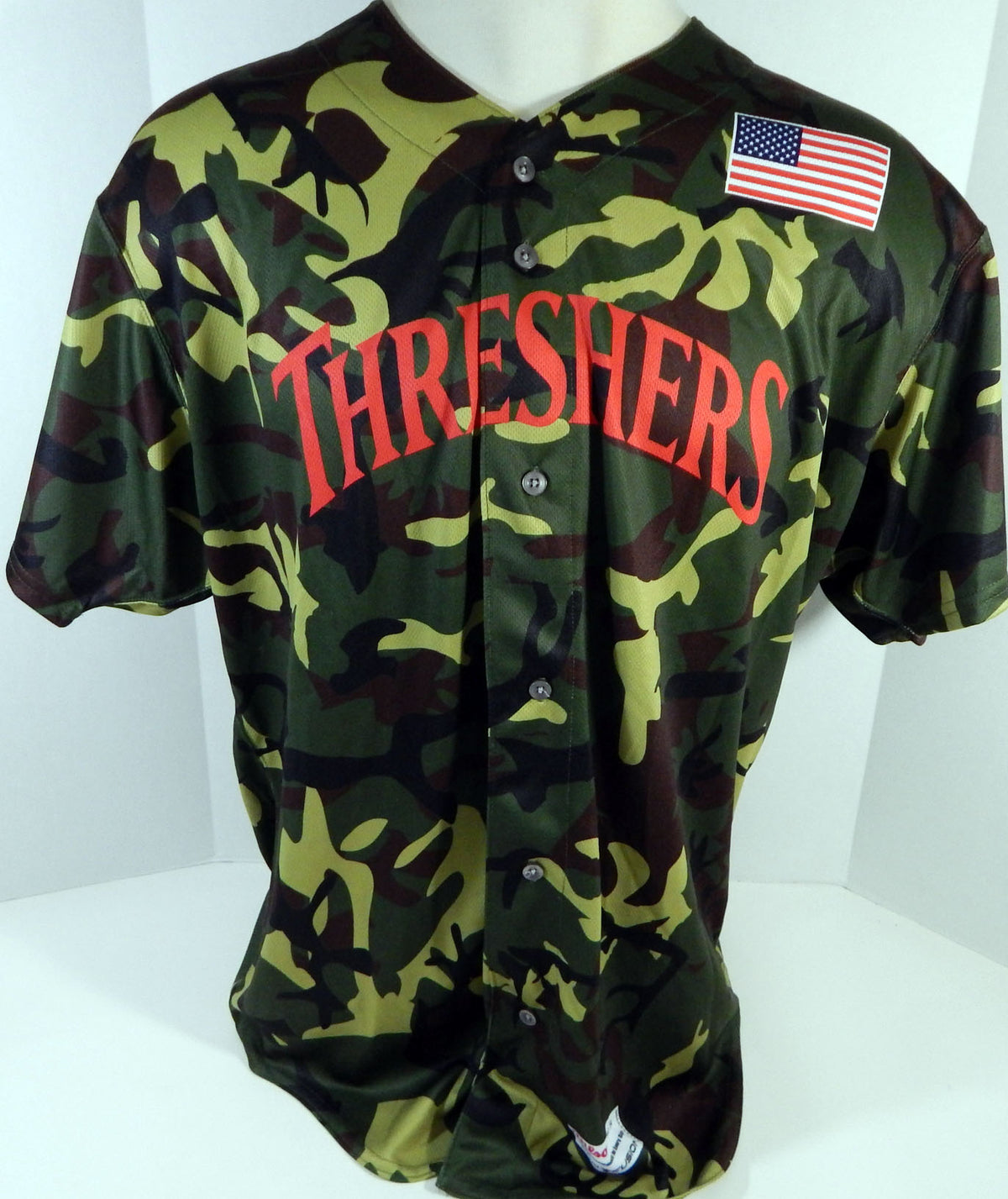 2018 Clearwater Threshers #63 Game Issued Green Camo Jersey Miltary Night 54 6 Pic2