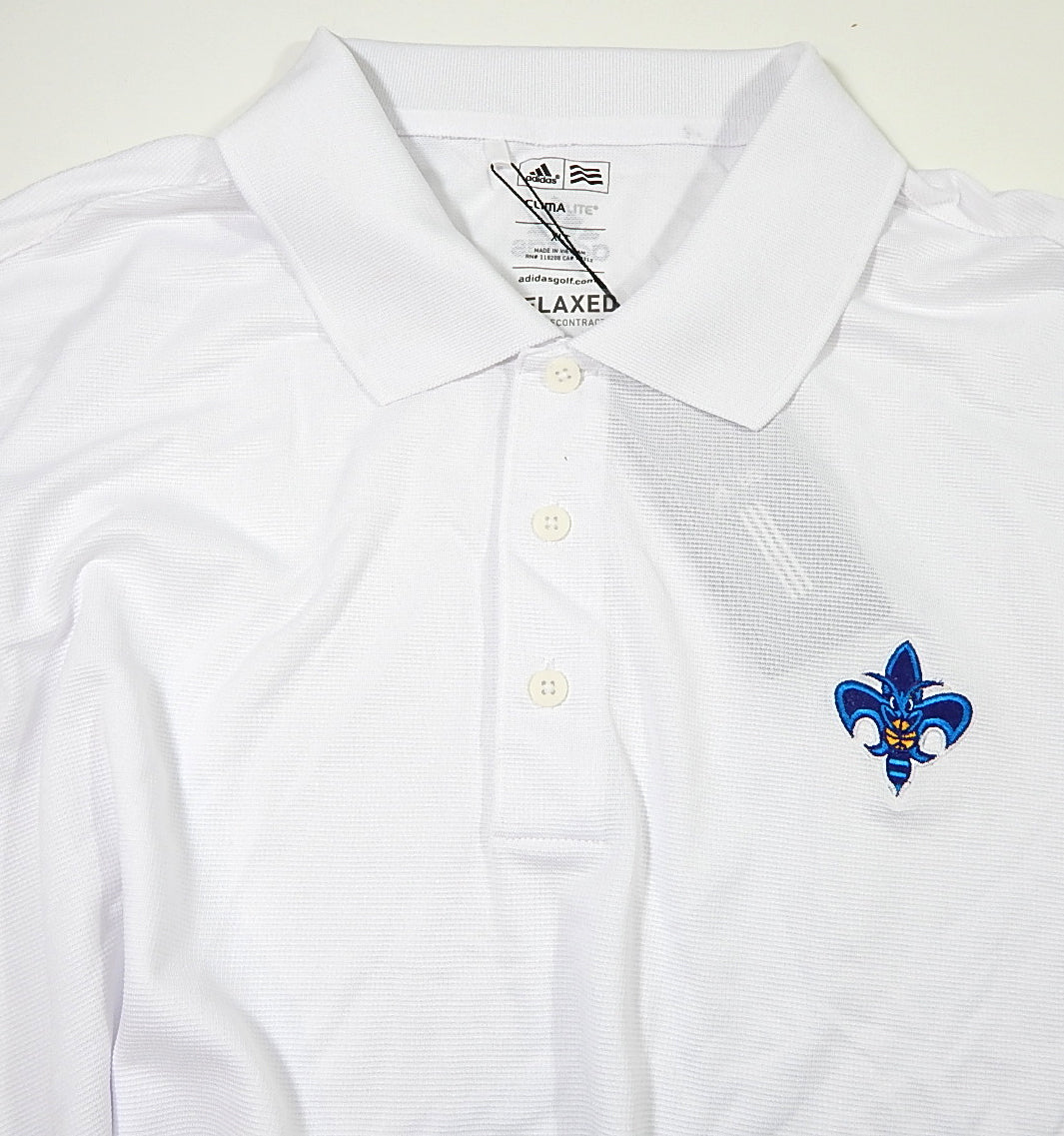 New Orleans Hornets Adidas Climalite Team Issued Polo Shirt 3XL White Pic2