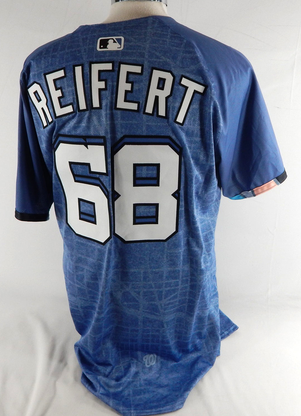 2025 Washington Nationals Evan Reifert #68 Game Issued Blue Jersey City Conect 3 Pic2