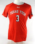2017 Texas Tech Red Raiders #3 Game Used Red Jersey Womens Soccer L 521