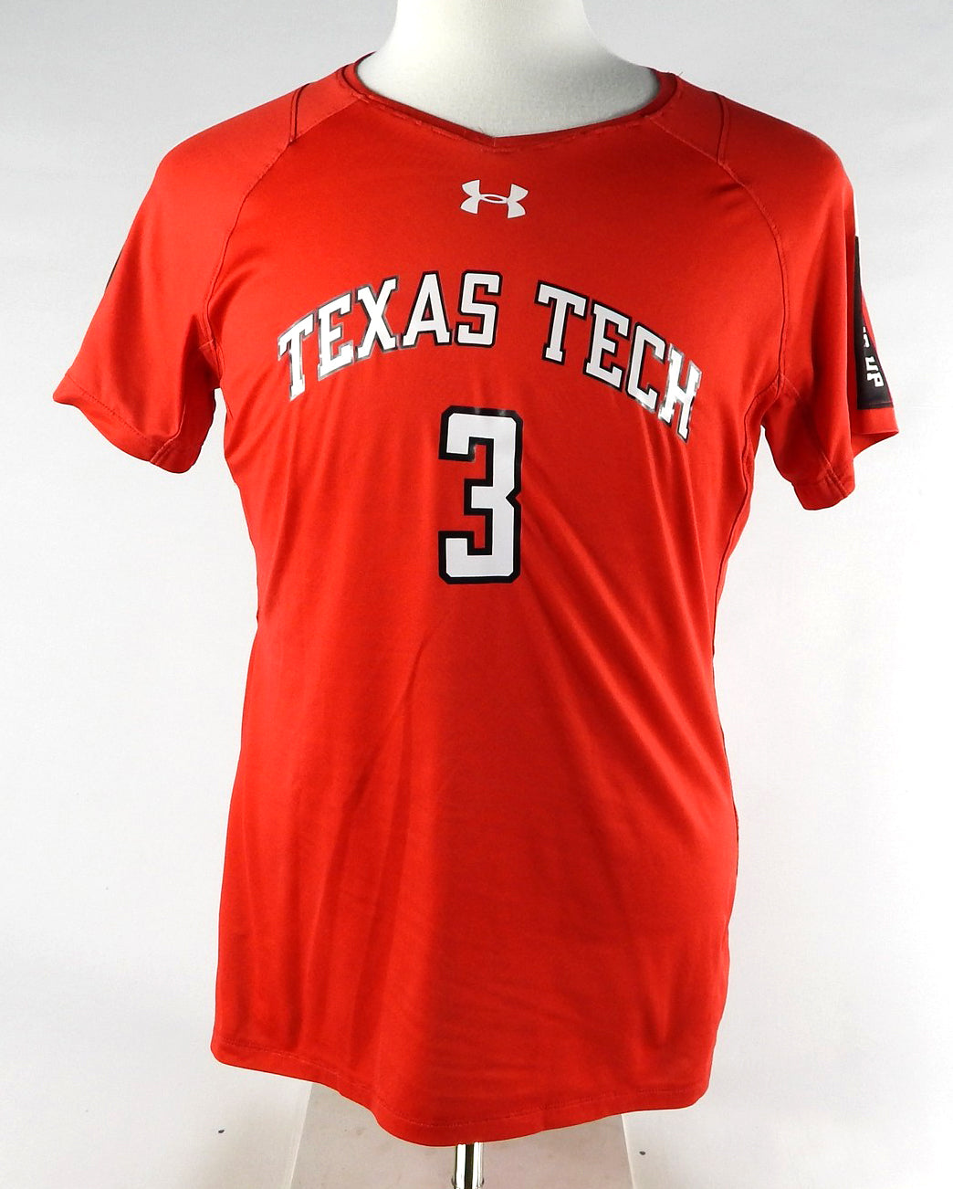 2017 Texas Tech Red Raiders #3 Game Used Red Jersey Womens Soccer L 521