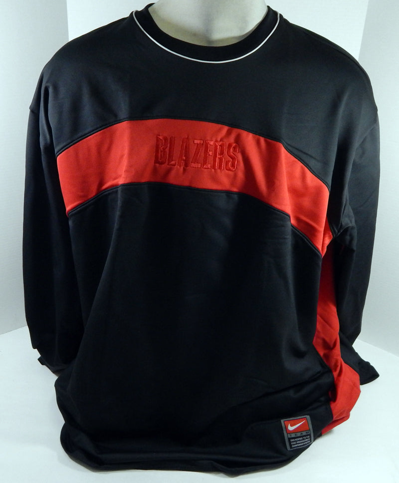 2000s Portland Trailblazers Game Issued Black Long Sleeve Shooting Shirt 4XL 4