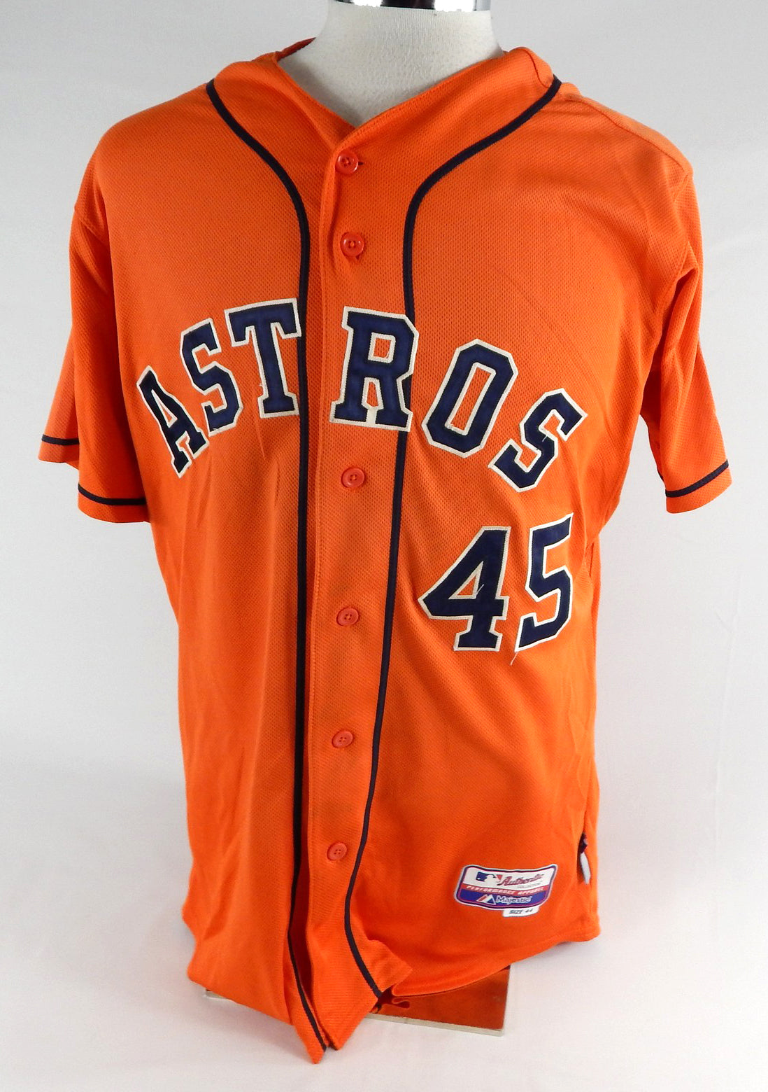 2013-17 Houston Astros #45 Game Used Orange Jersey NP Rem 44 062