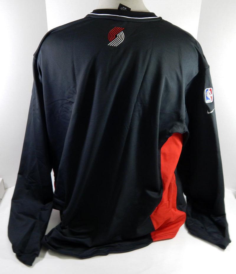 2000s Portland Trailblazers Game Issued Black Long Sleeve Shooting Shirt 4XL 4 Pic2