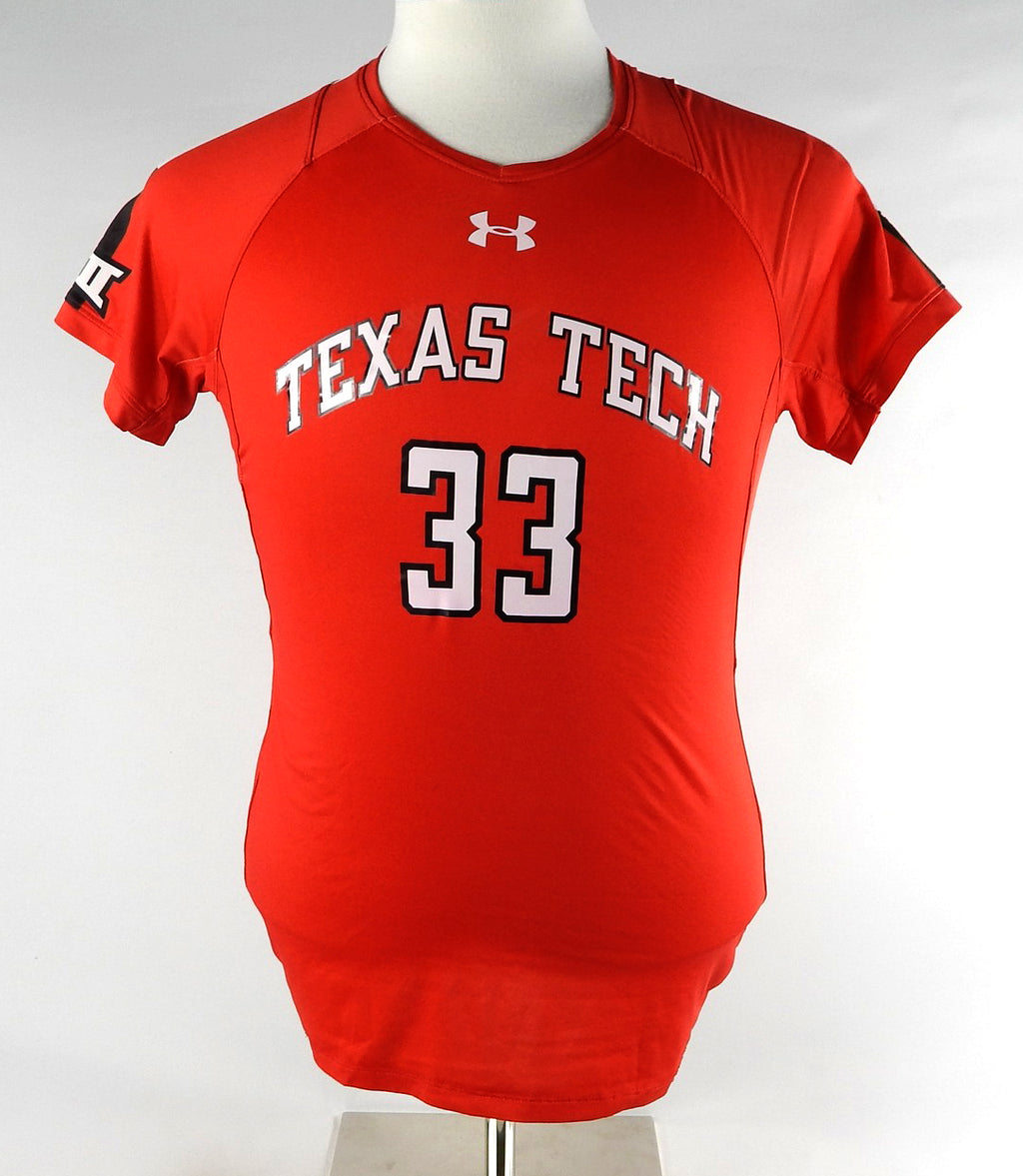 2017 Texas Tech Red Raiders #33 Game Used Red Jersey Womens Soccer M 523