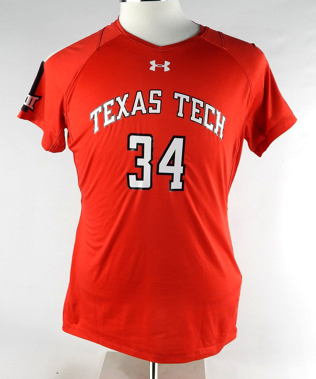 2017 Texas Tech Red Raiders #34 Game Used Red Jersey Womens Soccer L 524