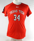 2017 Texas Tech Red Raiders #34 Game Used Red Jersey Womens Soccer L 524