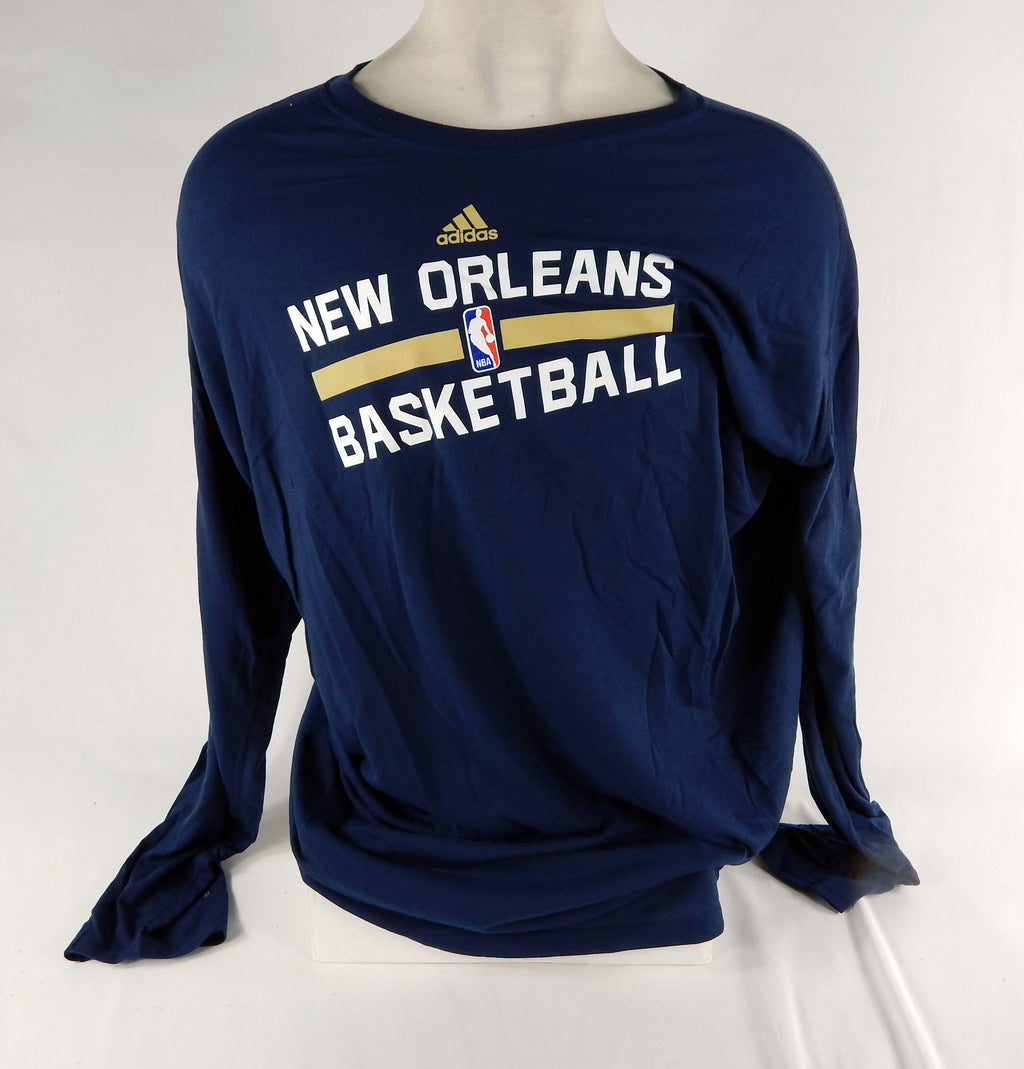 2015-16 New Orleans Pelicans Team Issued Navy Longsleeve Training Shirt 4XLT 30