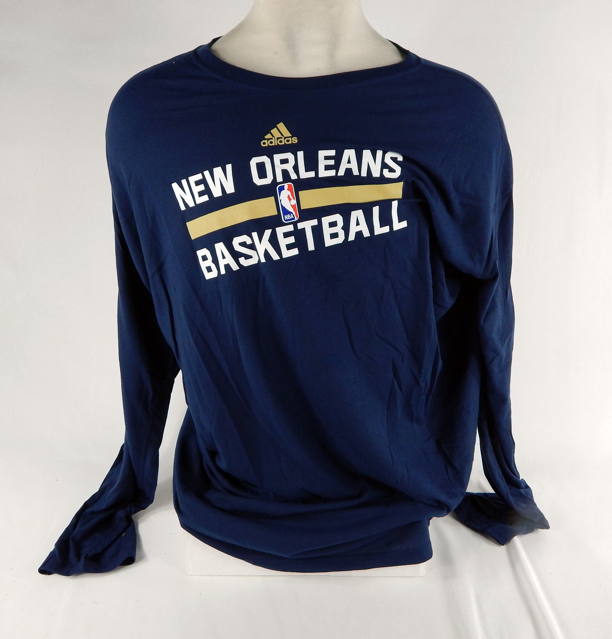 2015-16 New Orleans Pelicans Team Issued Navy Longsleeve Training Shirt 4XLT 30