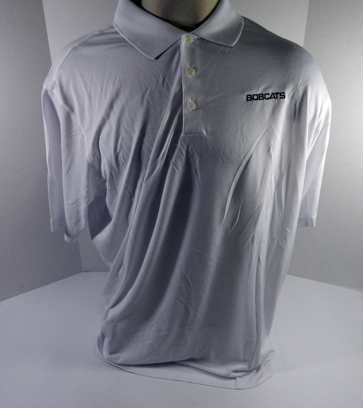 2012-13 Charlotte Bobcats Team Issued White Polo Shirt 2XL DP52207
