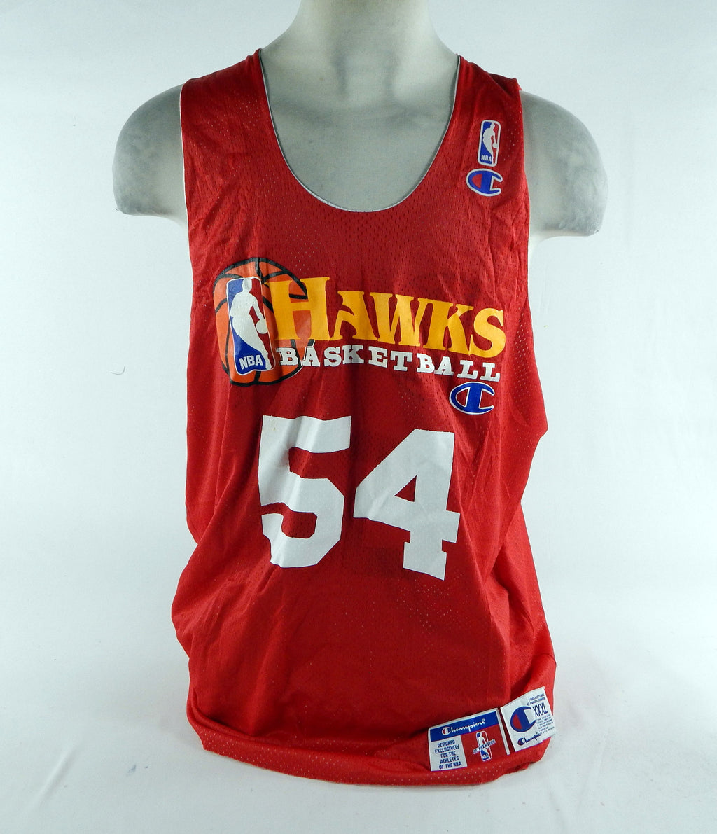 1990s Atlanta Hawks #54 Game Issued Red Practice Jersey 3XL DP70331