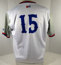2018 Pawtucket Red Sox Sam Travis #15 Game Used White Jersey Osos Polares 151