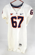 2010-12 Virginia Cavaliers #67 Game Used White Jersey NP Rem 44 DP76485