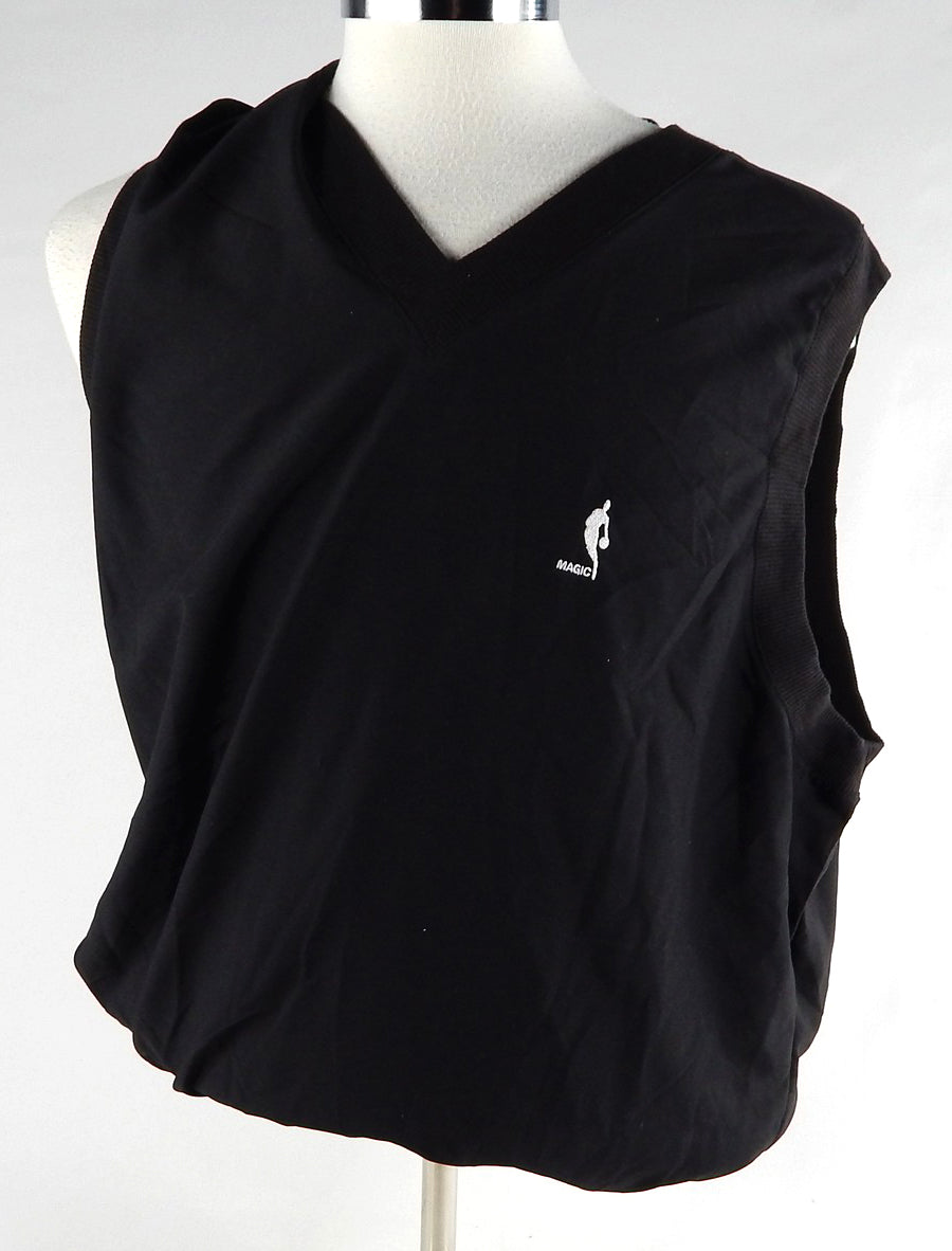 2000s Orlando Magic Game Used Black Coaches Vest Shirt XL 858