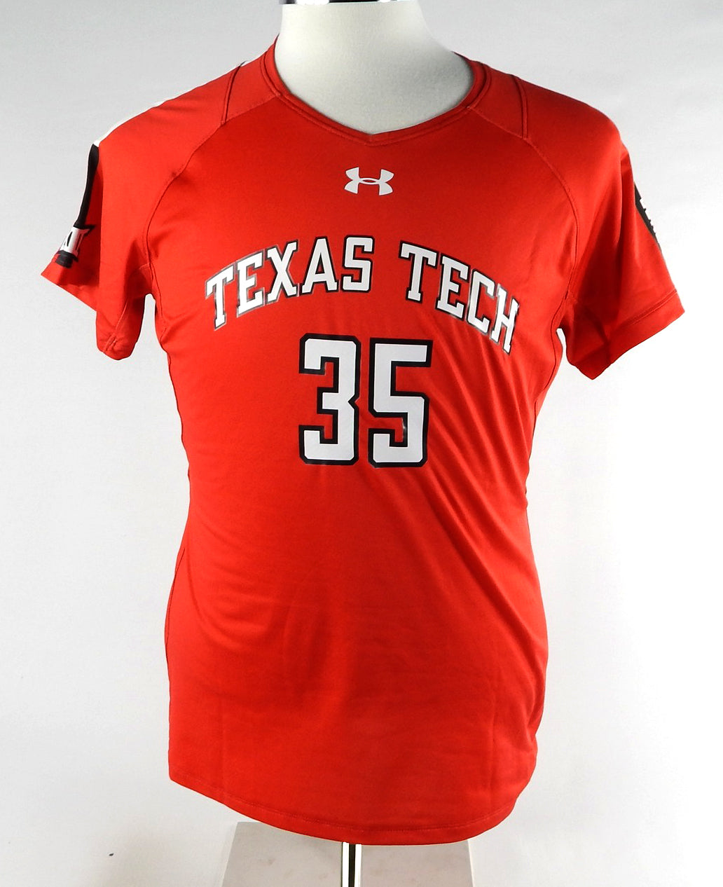 2017 Texas Tech Red Raiders #35 Game Used Red Jersey Womens Soccer L 526